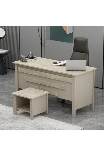 Betroya Orion Sehpalı Ofis Makam Çalışma Masası - Resim 6