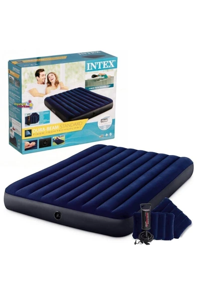 Intex Çift Kişilik Şişme Yatak Seti Pompa-yastık-yama 64765 ürün görseli