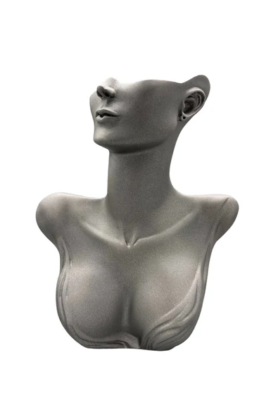 Polyester Malzeme Gri Renk 33.5 / 26 cm Takı Sergileme Mankeni - Resim 2