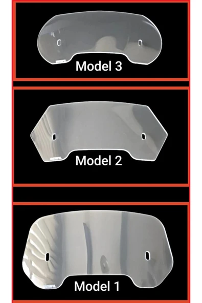 MASTERPOL TVS uyumlu Deflektör Rüzgar Saptırıcı Siperlik Şeffaf Motor Camı Cam Uzatma MODEL 2 - Resim 6