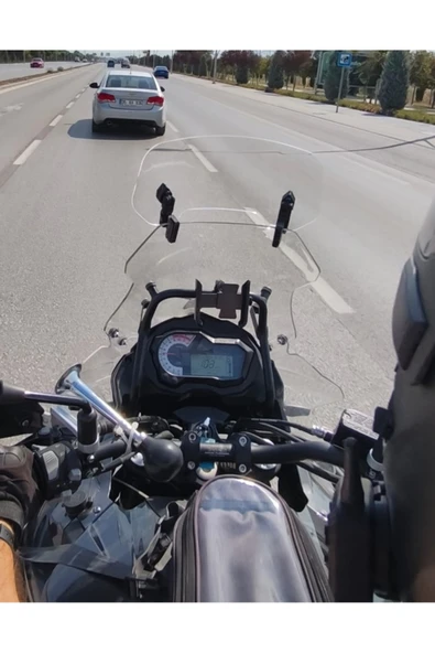 MASTERPOL TVS uyumlu Deflektör Rüzgar Saptırıcı Siperlik Şeffaf Motor Camı Cam Uzatma MODEL 2 - Resim 2