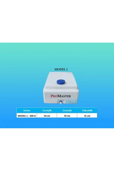 Promaster 100 Lt Kare Su Deposu Vana Hediyemiz Model 1 Tankı Bidonu Karavan - 4