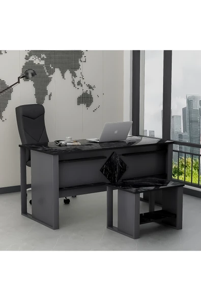 Betroya Boss Sehpali Ofis Masası, Büro Takımı, Çalıma Masası, Sehpa (Sandalye ve Aksesuarlar Dahil Değildir) - Resim 6