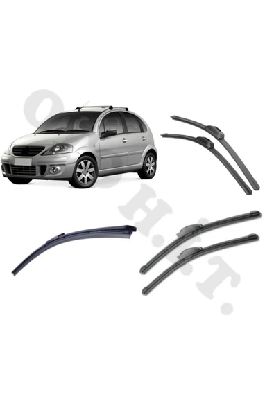 OTO H.İ.T. CİTROEN C3 SİLECEK TAKIMI 2002-2009 ÖN CAM SİLECEĞİ ürün görseli