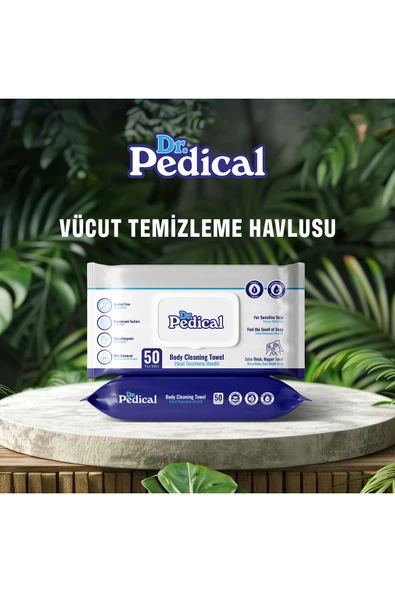Vücut Temizleme Havlusu 50'li 6 Paket 300 Adet Havlu - 5