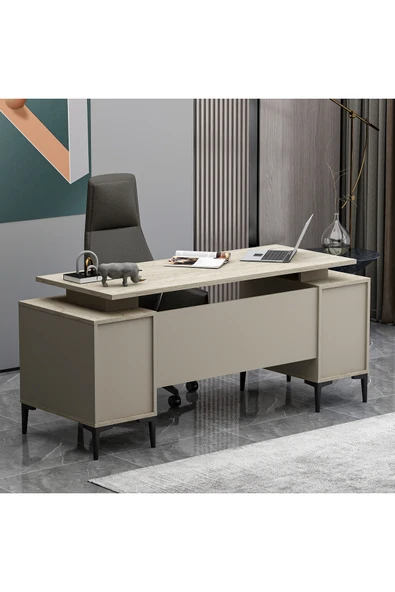 Betroya BRANCO Ofis Masası Kumtaşı Traverten (Sandalye Dahil Değildir) ürün görseli