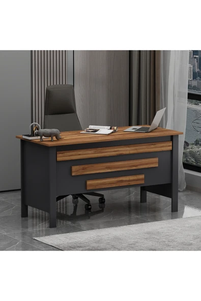 Betroya Orion Ofis Makam Çalışma Masası Antrasit Kemençe (Sandalye Dahil Değildir) ürün görseli