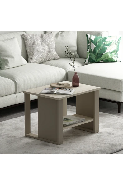 Betroya Boss Ofis Sehpası Kumtaşı Traverten, Orta Sehpa, Dekoratif Sunum Sehpası ürün görseli