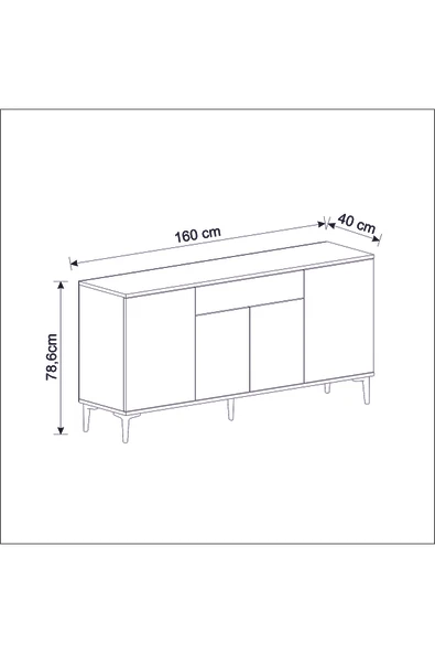 Betroya Boss Ofis Takımı 3'lü Set - Masa Sehpa Konsol Antrasit - Mermer (Sandalye Dahil Değildir) - Resim 3