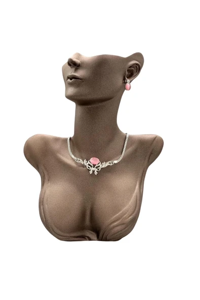 Polyester Malzeme Kahve Renk 33 / 26 cm Takı Sergileme Mankeni - Resim 5