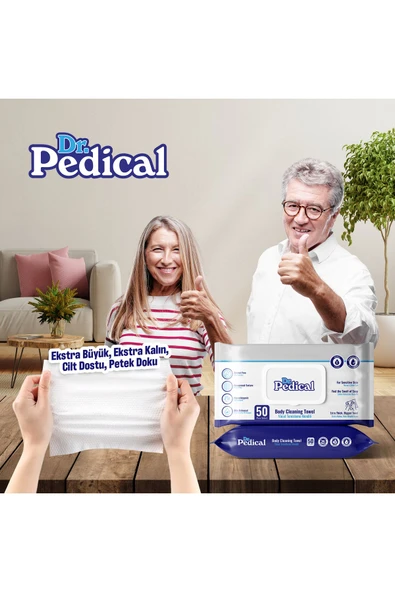 Vücut Temizleme Havlusu 50'li 6 Paket 300 Adet Havlu - 4