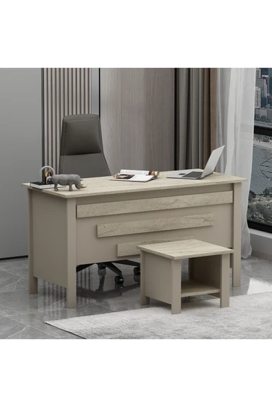 Betroya Orion Sehpalı Ofis Makam Çalışma Masası - Resim 5