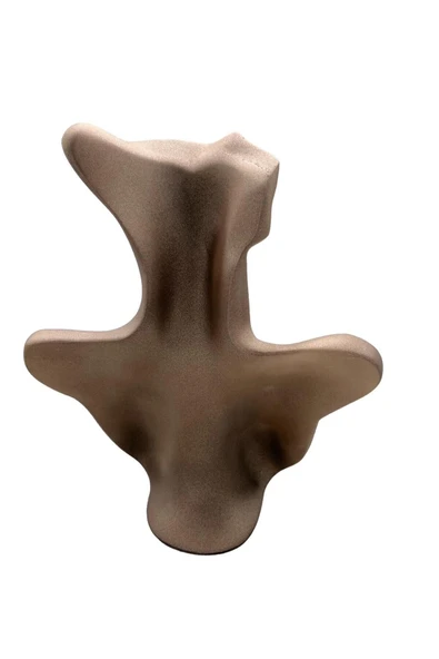 Polyester Malzeme Kahve Renk 33 / 26 cm Takı Sergileme Mankeni - Resim 6