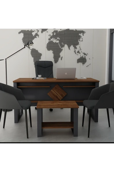 Betroya Boss Sehpali Ofis Masası, Büro Takımı, Çalıma Masası, Sehpa (Sandalye ve Aksesuarlar Dahil Değildir) - 1