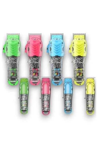 Renkli Profesyonel Tıraş Makinesi USB Şarjlı Saç Kesme Makinesi - Resim 2