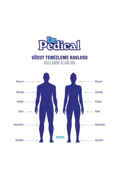 Vücut Temizleme Havlusu 50'li 6 Paket 300 Adet Havlu - 3