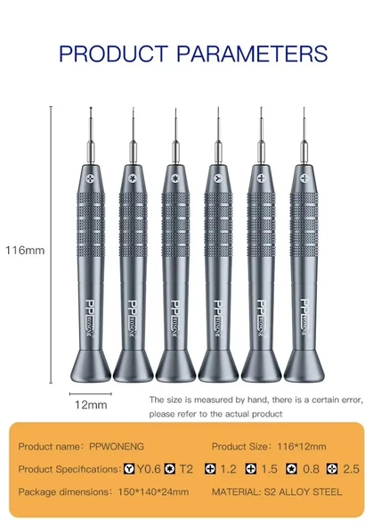PPD Woneng Ishell Max 6in1 Telefon & Tablet Profosyonel Tornavida Seti - 5