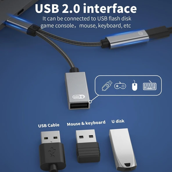 HEPU HP-Z05 Type-C to Type-C + USB Dönüştürücü Adaptör - 3