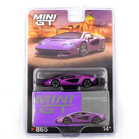 Eğitici Çocuk Mini GT 1/64 Lamborghini Countach LPI 800-4 Viola 30th - Blister Paket - 2