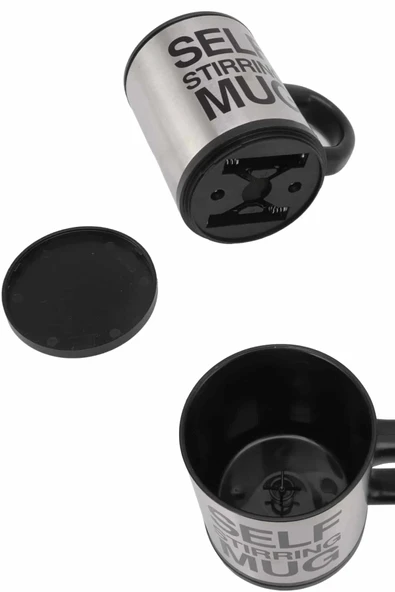 Sıcak Tutan Termos Bardak Kendi Kendini Karıştıran Mikser Kupa - Resim 4