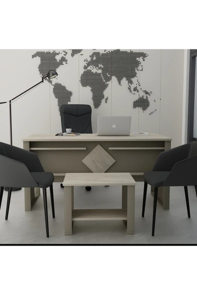 Betroya Boss Sehpali Ofis Masası, Büro Takımı, Çalıma Masası, Sehpa (Sandalye ve Aksesuarlar Dahil Değildir) ürün görseli