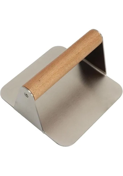 Özbir Çelik Smash Burger Hamburger Presi 12 Cm Kare 304 Kalite - 2