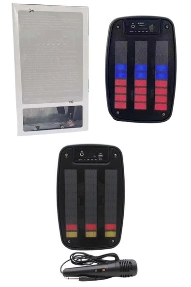 Kablosuz Hoparlör İOS ve Android Uyumlu Şarjlı SD Kart Girişli Bluetooth Hoparlör - Resim 3