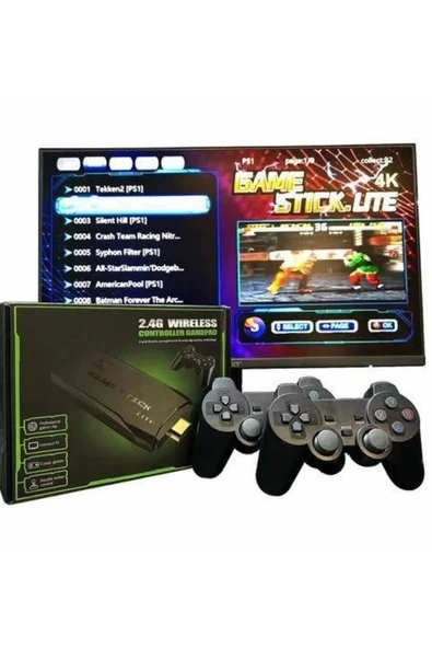 2.4g Uyumlu Kablosuz Çift Kol Atari Retro 20000 Oyun Game Stick - Resim 4