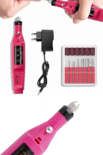 Profesyonel Manikür Pedikür Seti Törpü Makinesi Protez Tırnak Çıkarma - Resim 3