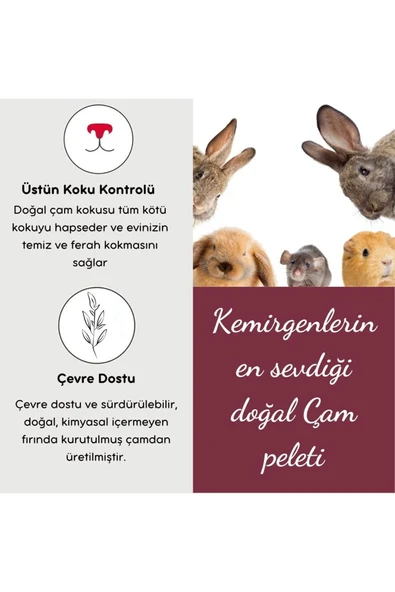 BLUECAT Çam Peleti Tavşan Kumu Net 20 kg - 40 lt - Topaklanmayan %100 Organik - 3