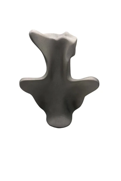 Polyester Malzeme Gri Renk 33.5 / 26 cm Takı Sergileme Mankeni - Resim 3