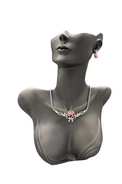 Polyester Malzeme Gri Renk 33.5 / 26 cm Takı Sergileme Mankeni ürün görseli