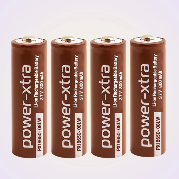 4 Adet 18650-08LW Kahverengi Şarjlı Batarya Pil 3.7V 1200mAh Li-Ion Uzun Ömürlü Şarj Edilir ürün görseli