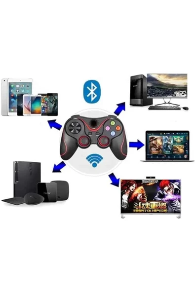 Joystik Gamepad Bluetooth Telefon Tutucu Oyun Kolu Telefon Android Uyumlu - Resim 4