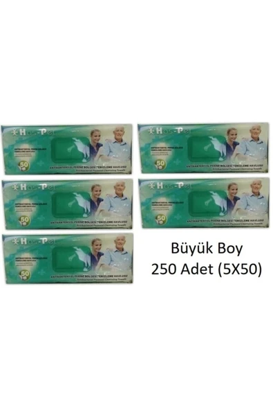 Haspet Büyük Boy 30x32 Cm Perine Bölgesi Temizleme Havlusu 250 Li Palet (5x50)