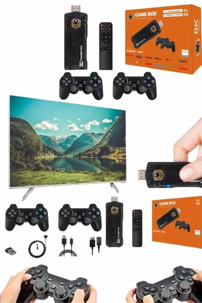 Game Box Android Tv 36500 Oyunlu Atari 5g 8k HDR Ultra HD 64 GB - Resim 3