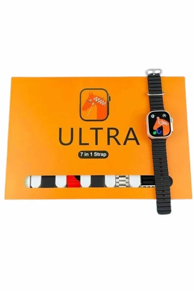 7 Kordonlu Akıllı Saat Plastik Kordon Hasır Kordon Çelik Kordon - Resim 3