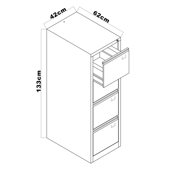 Kartoteks Klasör Dolabı Çelik 4 Çekmeceli - Resim 7