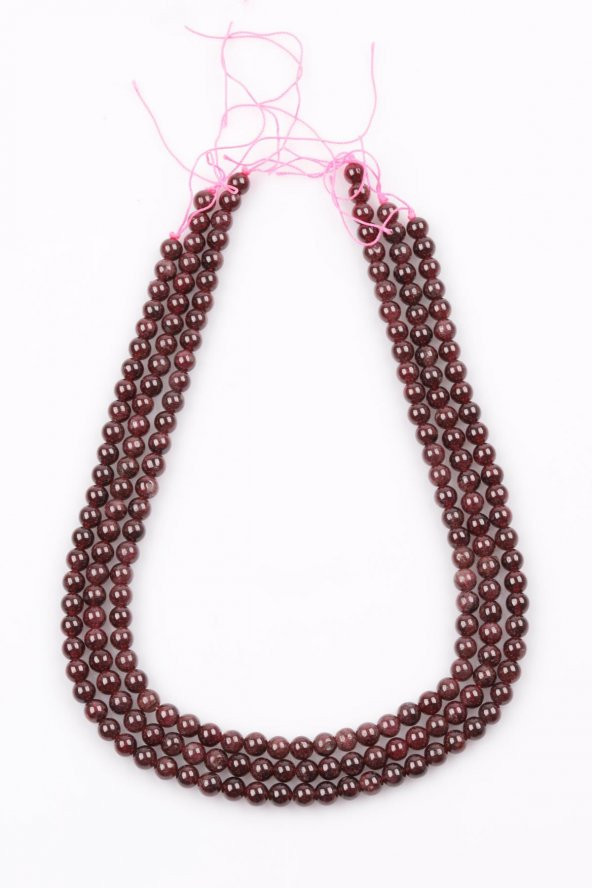 Garnet - Lal Doğal Taş Dizi 6 mm Küre Kesim