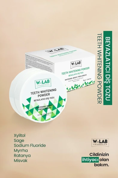 W-Lab Kozmetik Beyazlatıcı Diş Tozu 75 Gr