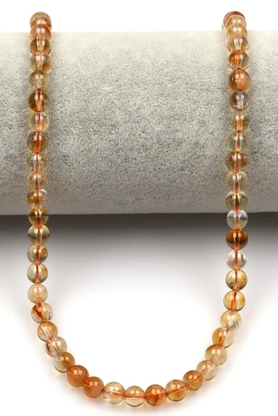 Sitrin (A Kalite) Doğal Taş Dizi 6 mm Küre Kesim - Resim 2