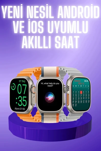 Akıllı Saat Çok Fonksiyonlu Unısex Sosyal Medya Girişli Bluetooth Bağlantılı ürün görseli 1