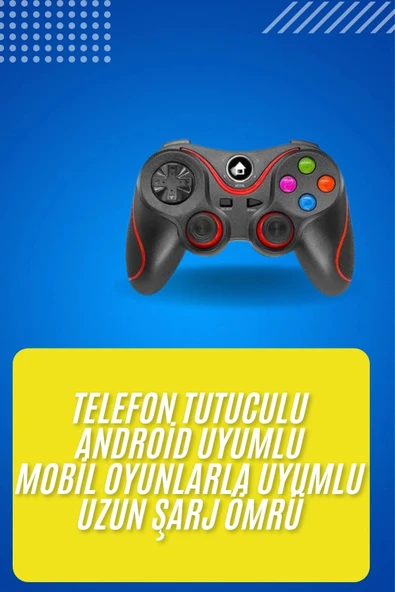 Kablosuz Oyun Kolu Bluetooth Joystick Gamepad Android Uyumlu - Resim 2