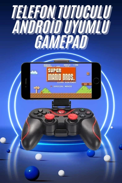Joystik Gamepad Bluetooth Telefon Tutucu Oyun Kolu Telefon Android Uyumlu ürün görseli 1