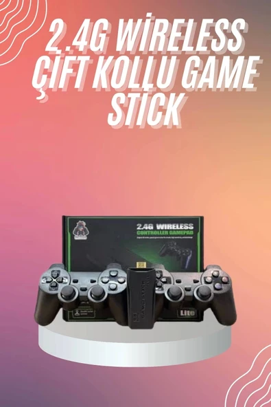 4k Game Stick Oyun Konsolu 2.4g Kablosuz Çift Kol Nostaljik Oyunlar ürün görseli 1