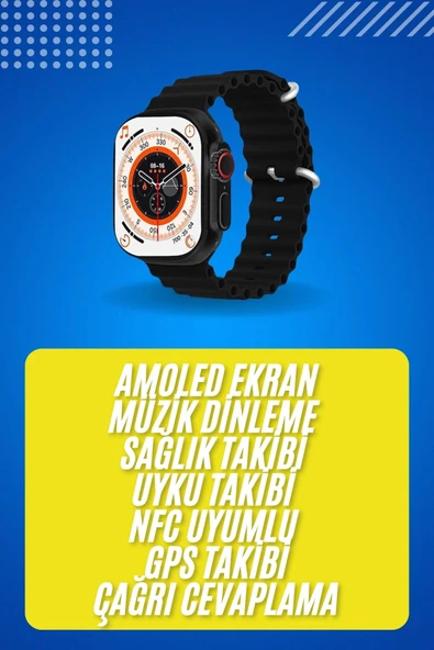 Android ve İOS Uyumlu Arama Konuşma Yapabilen Akıllı Saat - Resim 2