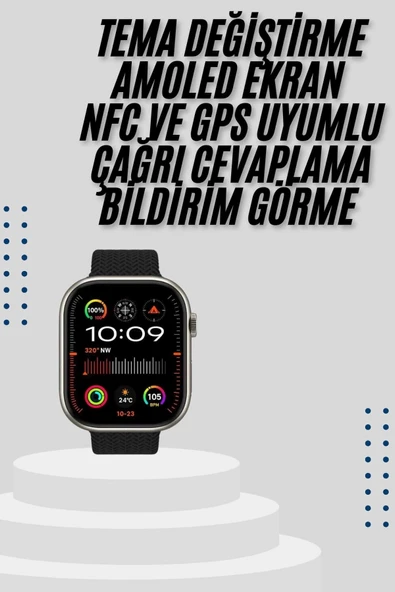 Akıllı Saat Uyku ve Sağlık Takibi GPS Uyumlu Tema Değiştirme - Resim 2
