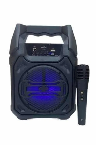 Bluetooth Hoparlör Led Işıklı Taşınabilir Kablosuz Speaker Uzun Pil Ömrü - Resim 4