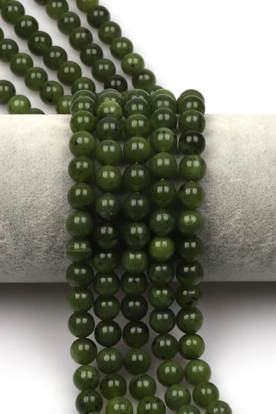 Kanada Yeşim (AAA Kalite) Doğal Taş Dizi 8 mm Küre Kesim ürün görseli