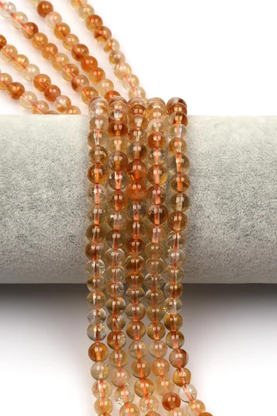 Sitrin (A Kalite) Doğal Taş Dizi 6 mm Küre Kesim ürün görseli